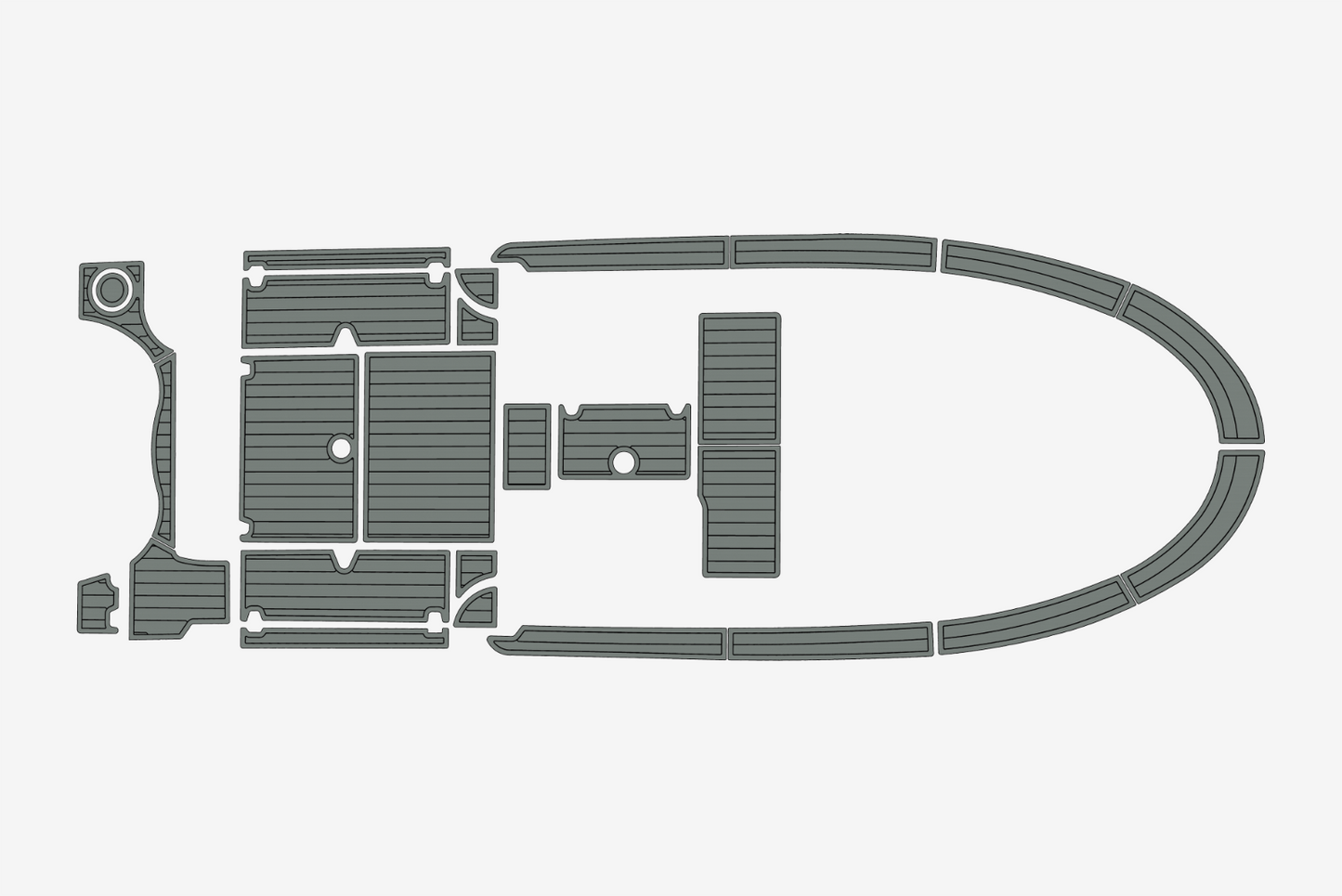2002-2009 Boston Whaler 255 Conquest Anti-slip Custom EVA marine deck flooring