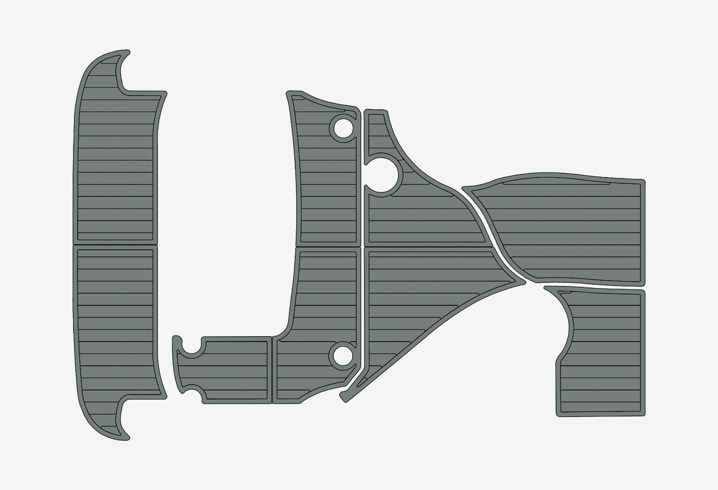 2003-2009 Maxum 2500 SE Cockpit Swim platform 1/4"6mm EVA Foam faux mat floor