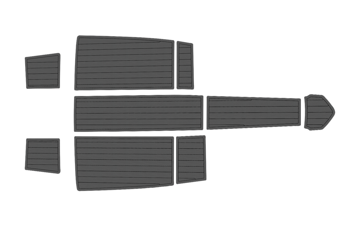 2008-2017 Bella 530 EXCEL Cockpit Swim platform 1/4" 6mm EVA faux teak mat Floor