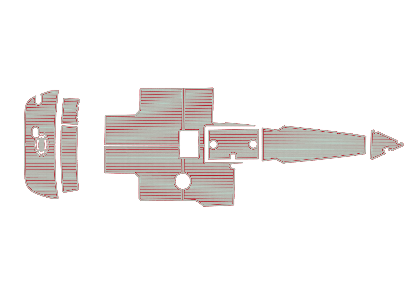 1995-2003 Crownline 266 Cockpit bow 1/4"6mm EVA foam floor
