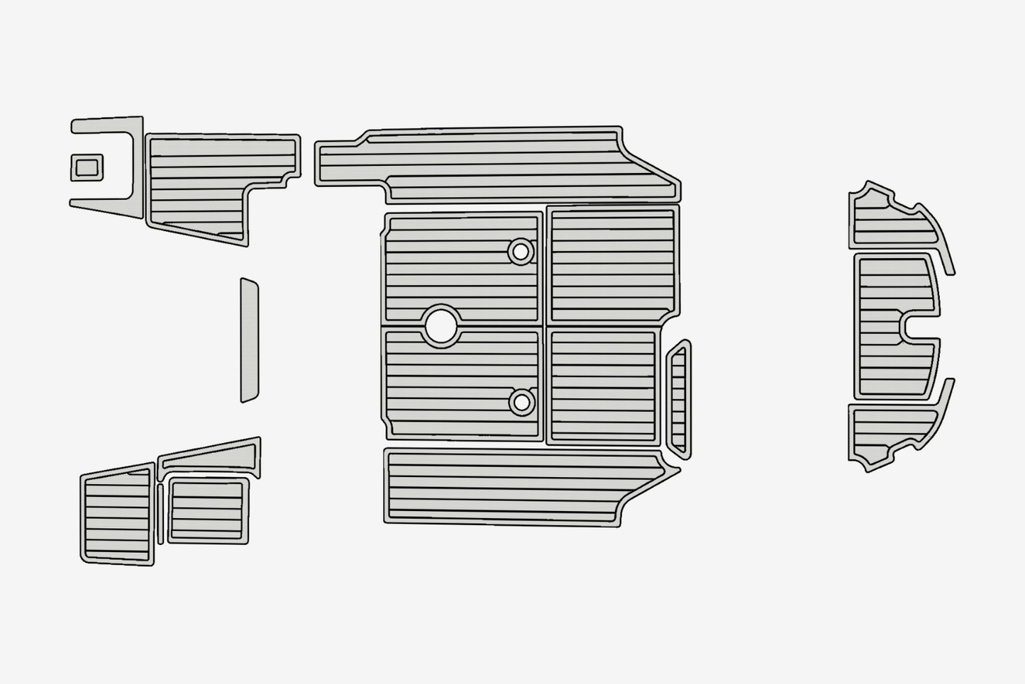 2020 Beneteau Flayer 7 Anti-slip mat Custom EVA teak marine deck flooring