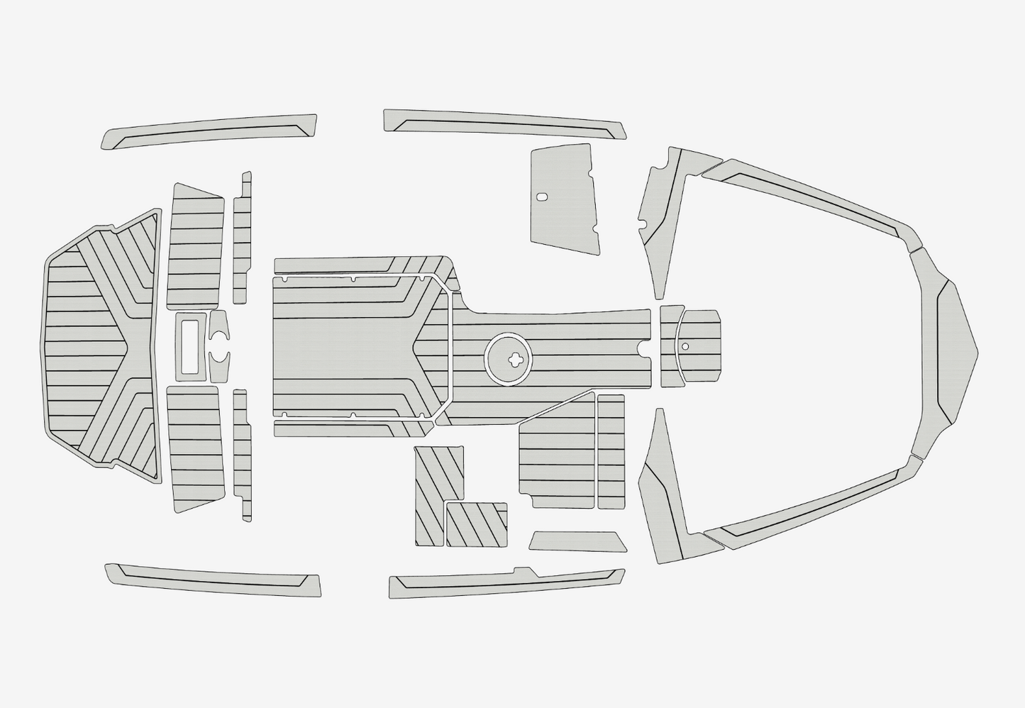 2022-2024 Malibu 21 LX Cockpit Swim platform bow 1/4"6mm EVA Foam faux floor