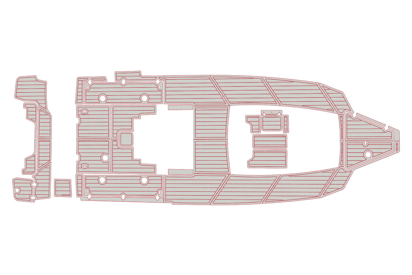2022-2024 Blackfin 302 CC Cockpit Swim platform 1/4"6mm EVA foam floor