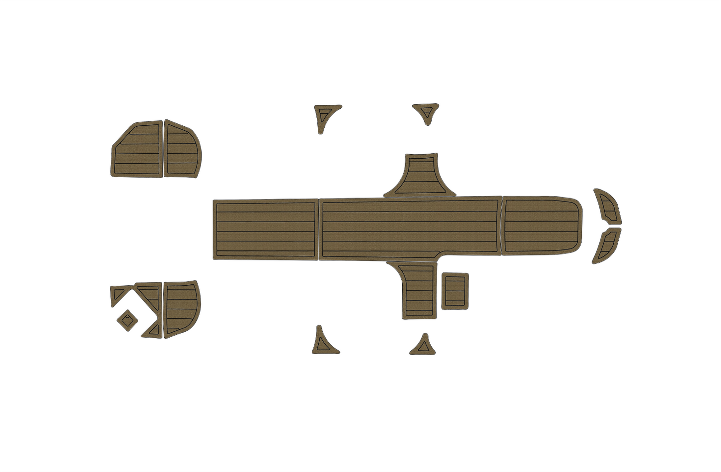 2017-2023 Bayliner Element E18 Cockpit Swim platform Bow 1/4"6mm EVA foam floor