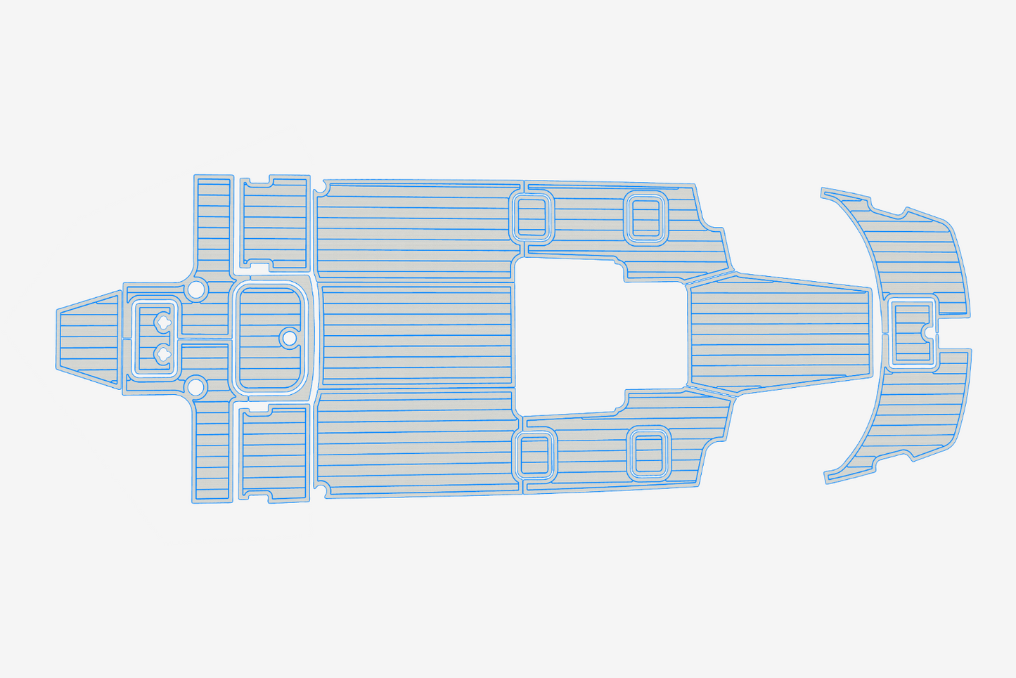 2013-2015 Carolina Cat 2300 CC Cockpit bow 1/4"6mm EVA Foam carpet marine floor