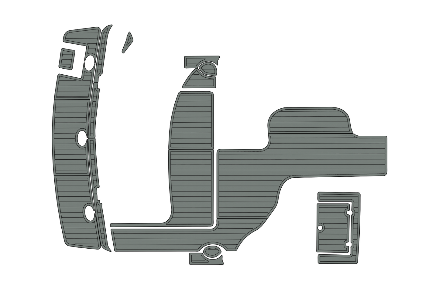 2000-2005 Rinker 310 Fiesta Vee Cockpit Swim platform 1/4"6mm EVA Faux floor