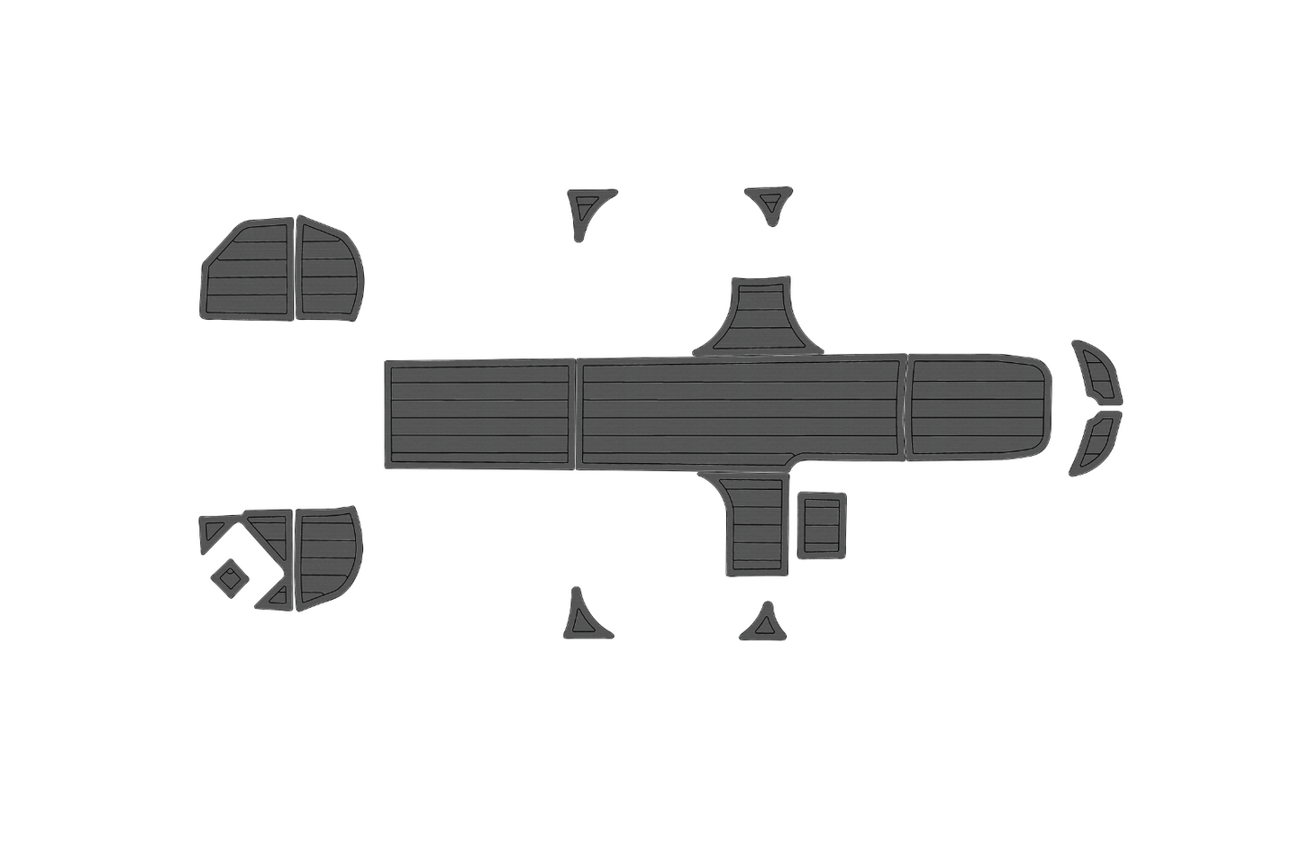 2017-2023 Bayliner Element E18 Cockpit Swim platform Bow 1/4"6mm EVA foam floor