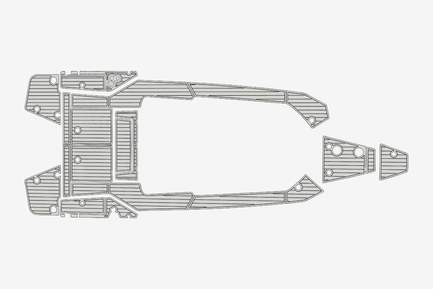 2021 Axopar 28 Cockpit Swim platform 1/4"6mm EVA Foam floor