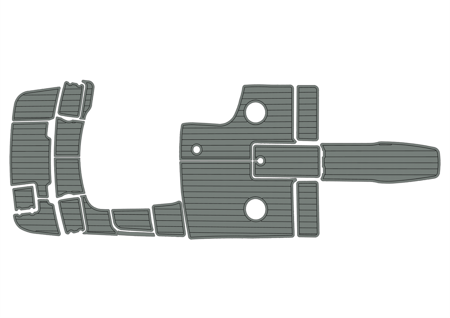 2001-2008 Chaparral 220 SSI Anti-slip mat Custom EVA teak marine deck flooring
