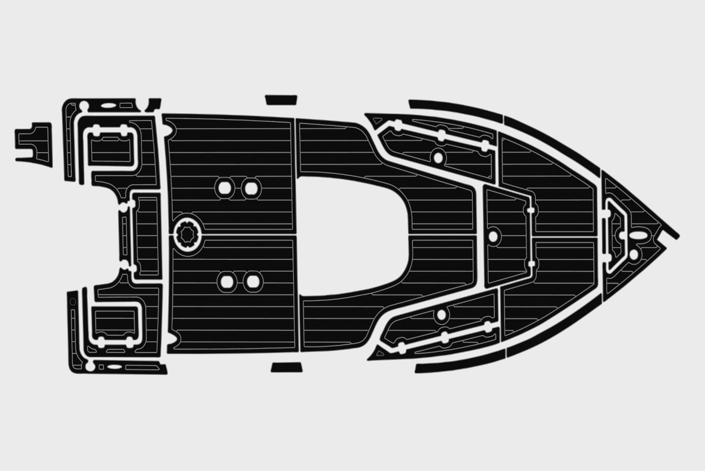 2018-2024 Bulls Bay 2200 Cockpit Swim platform bow 1/4"6mm EVA Foam fuax floor