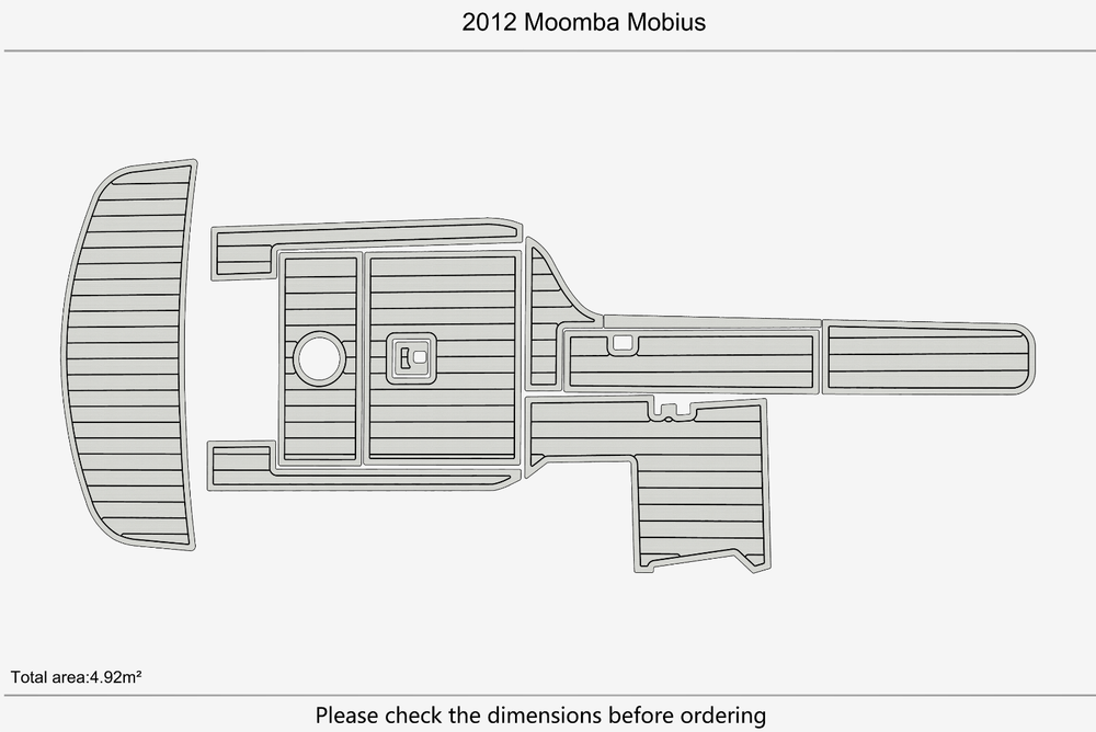 2012 Moomba Mobius Anti-slip mat Custom EVA faux teak marine deck flooring