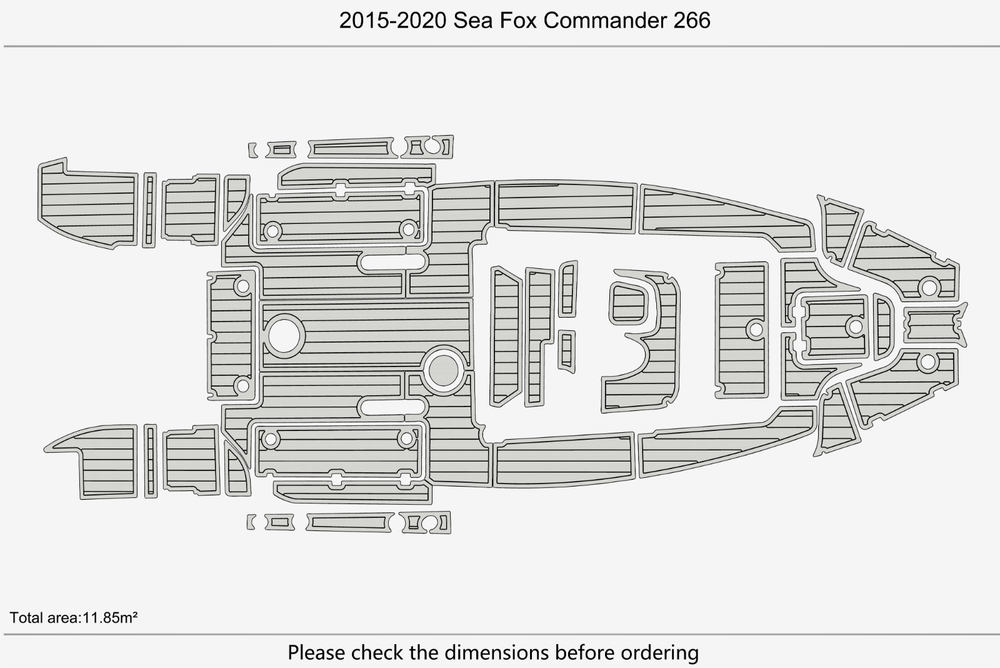 2019-2020 Sea Fox 266 Commander Cockpit Swim platform 1/4"6mm EVA Foam floor