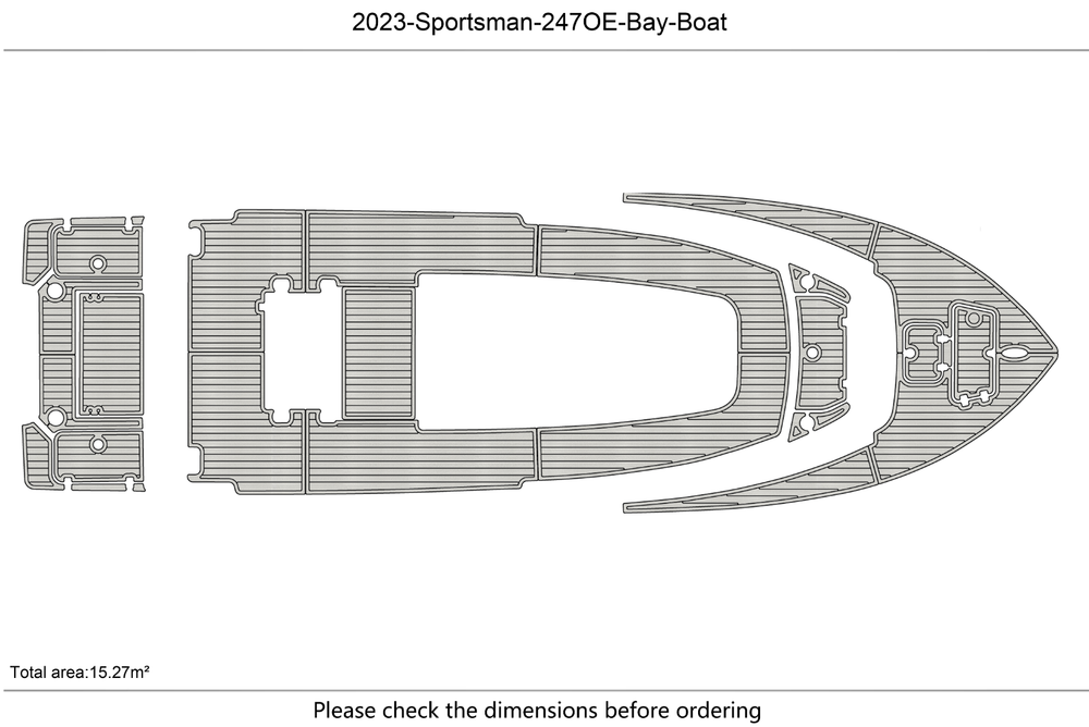 2023 Sportsman 247OE Cockpit Swim platform 1/4" 6mm EVA Foam Faux floor