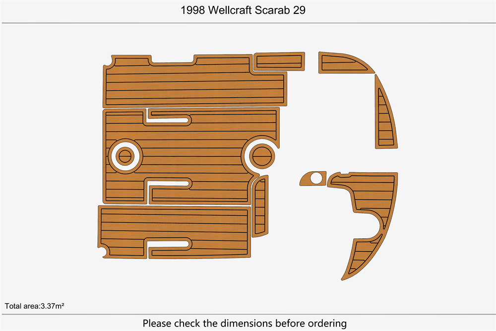 1998 Wellcraft Scarab 29 Marine teak deck seadek EVA Foam Boat flooring