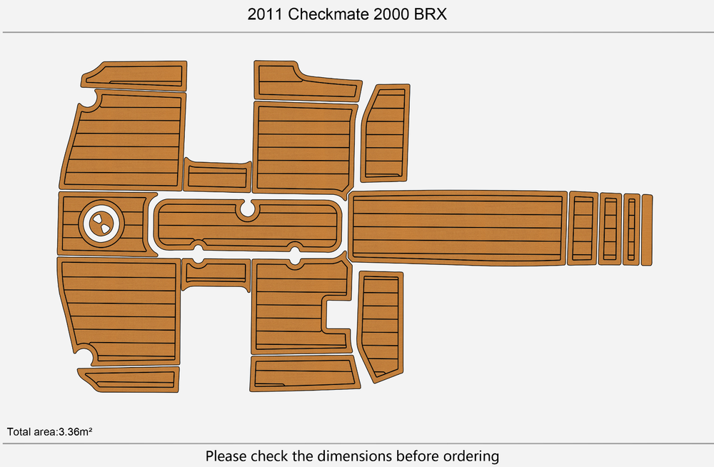 2011 Checkmate 2000 BR Marine teak deck EVA Foam Boat flooring