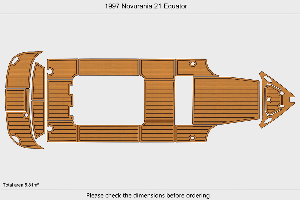1997 Novurania 21 Equator Cockpit Swim platform bow 1/4"6mm EVA Foam faux floor