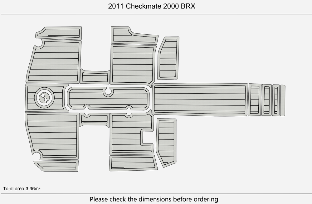 2011 Checkmate 2000 BR Marine teak deck EVA Foam Boat flooring