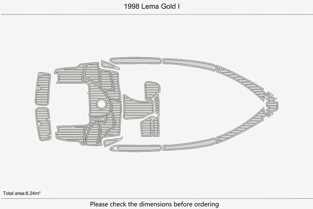 1998 Lema Gold I Marine teak deck EVA Foam Boat flooring