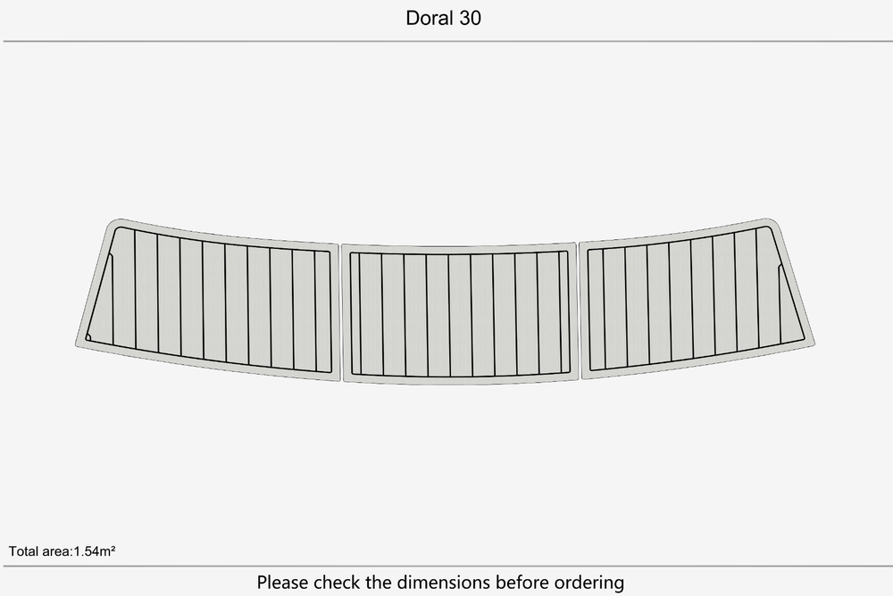Doral 30 Swim platform 1/4"6mm EVA Foam carpet marine floor