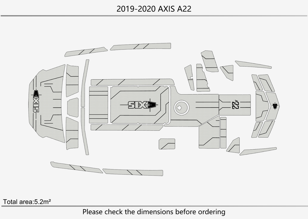 2019 AXIS A22 Marine teak deck EVA Foam Boat flooring