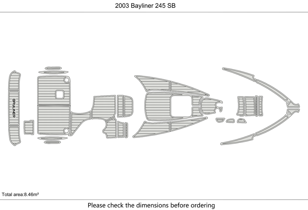 2003 Bayliner 2455 Ciera EVA faux teak decking carpet marine Floor