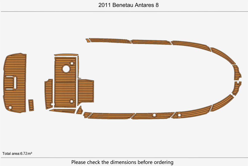 2011 Benetau Antares 8 Marine teak deck EVA Foam Boat flooring