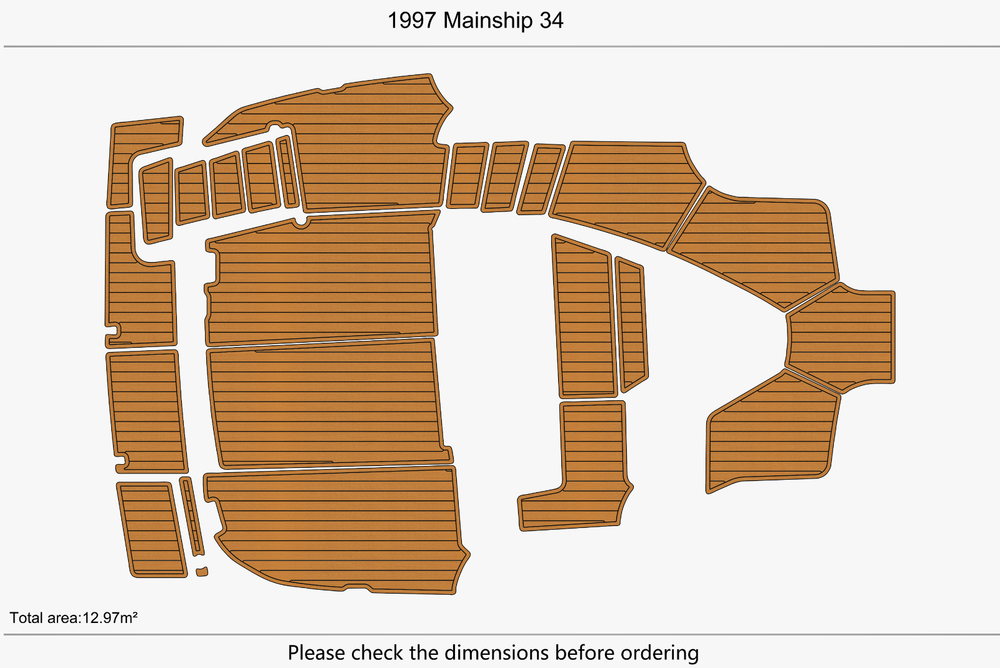 2008 Magic 28 Deck Anti-slip mat Custom EVA faux teak marine flooring