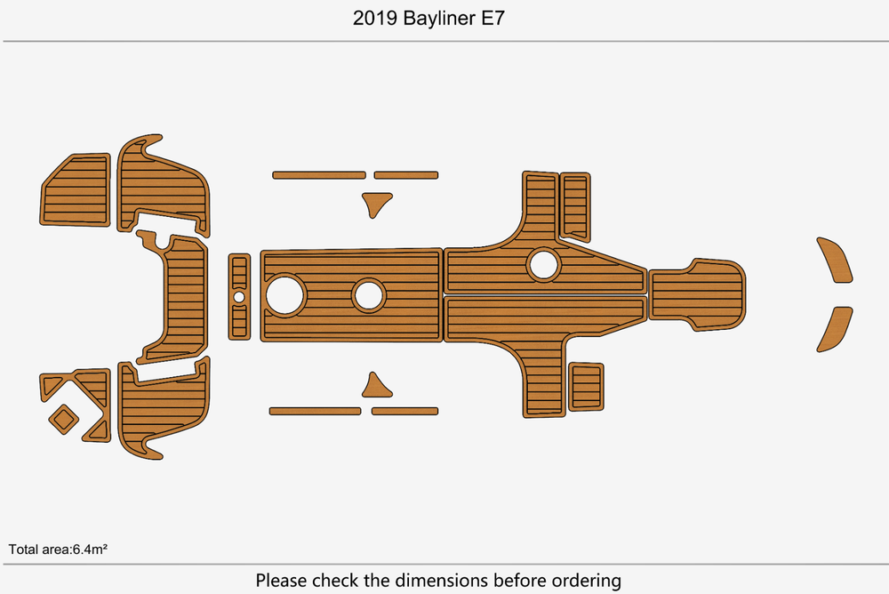 2019 Bayliner E7 Anti-slip mat Custom EVA marine deck flooring