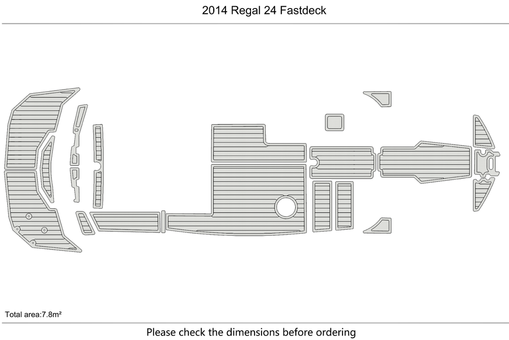 2014 Regal 24 Fastdeck Marine teak deck EVA Foam Boat flooring