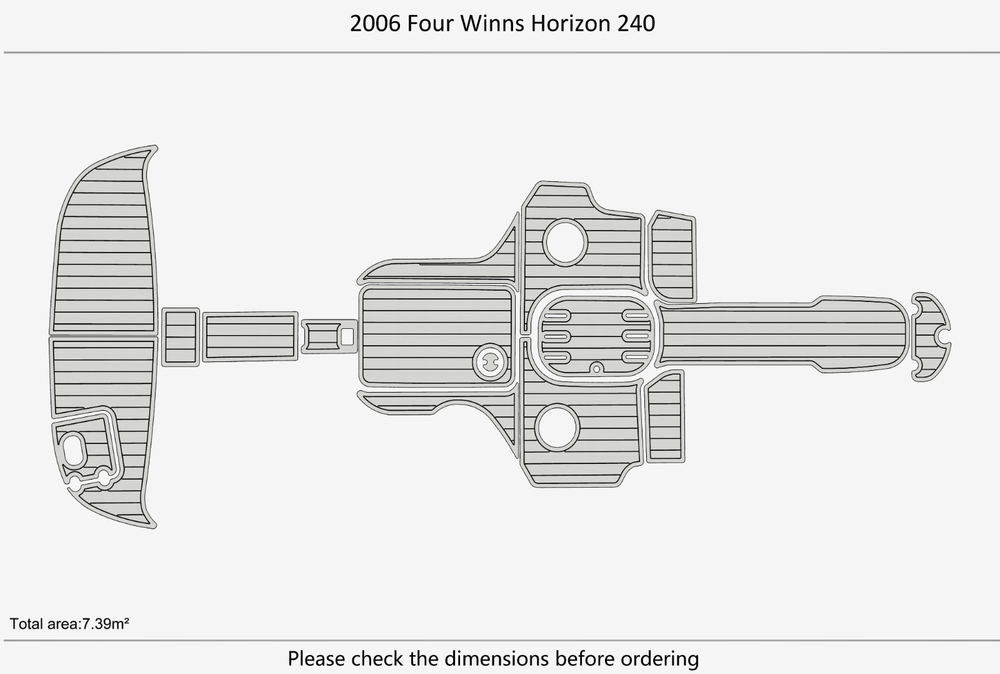2006 Four Winns 240 Horizon Marine teak deck seadek EVA Foam Boat flooring