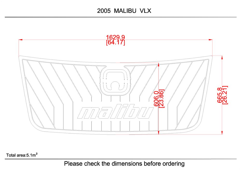 2005 malibu 21 vlx Swimming platform 1/4" 6mm EVA Faux Teak deck FLOOR