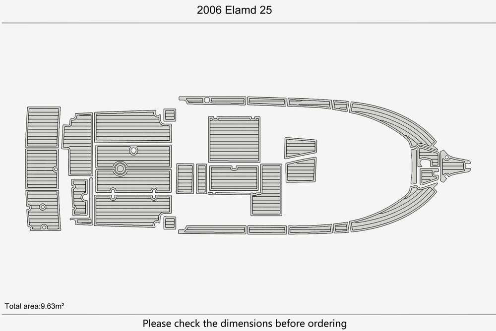 2006 Elamd 25 Marine teak deck EVA Foam Boat flooring