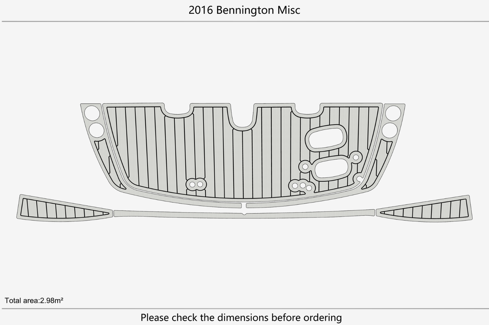 2016 Bennington Misc Anti-slip mat Custom EVA teak marine deck flooring