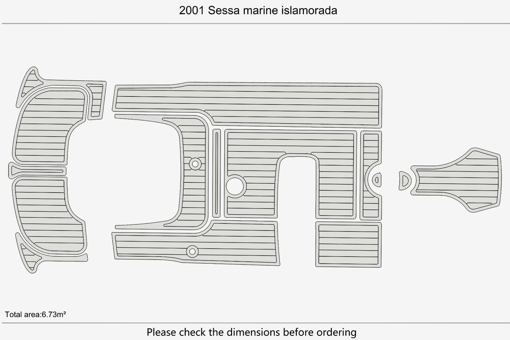 2001 Sessa Marine Islamorada Marine teak deck seadek EVA Foam Boat flooring