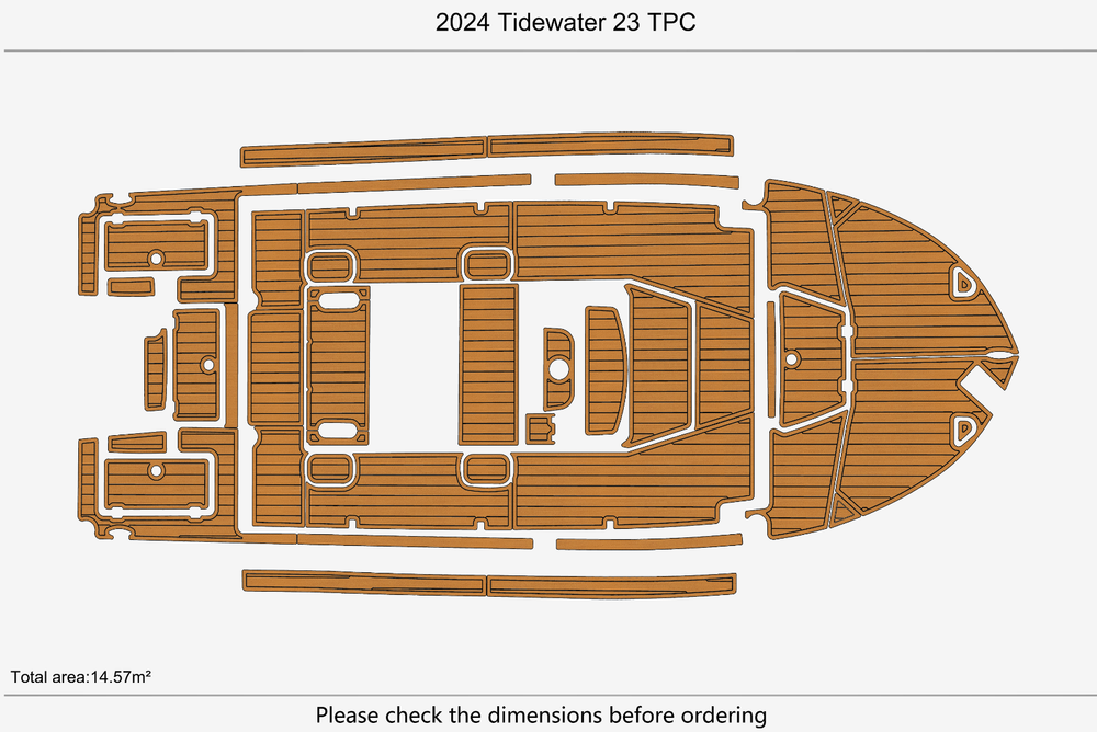 2024 Tidewater 23 TPC Marine teak deck seadek EVA Foam Boat flooring