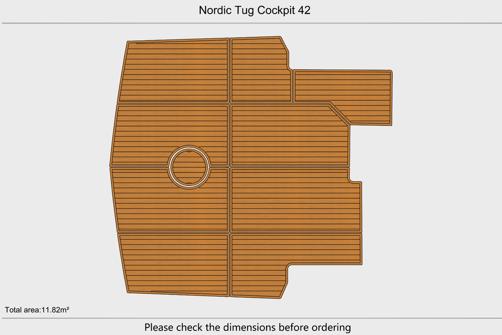 Nordic Tug 42 Cockpit 1/4"6mm EVA Foam floor