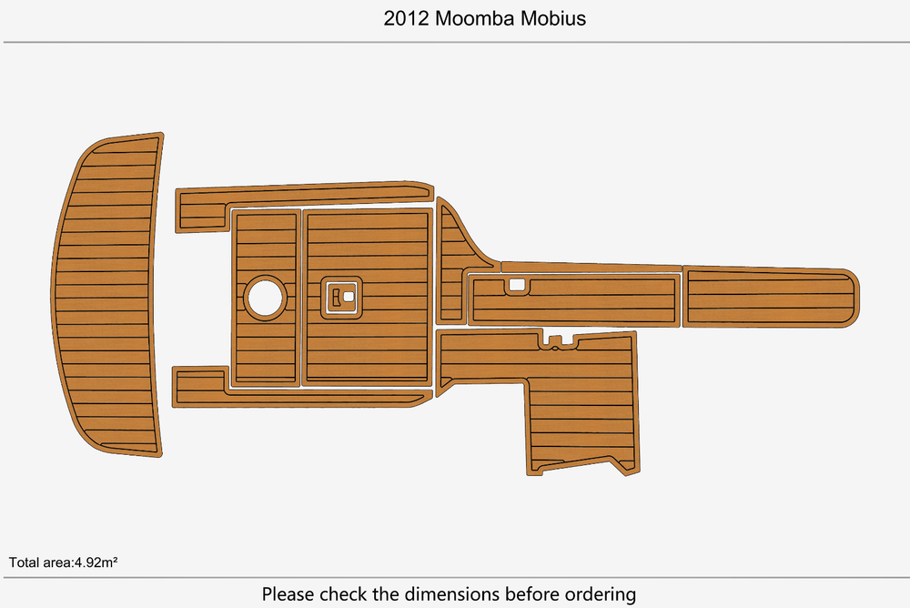 2012 Moomba Mobius Anti-slip mat Custom EVA faux teak marine deck flooring