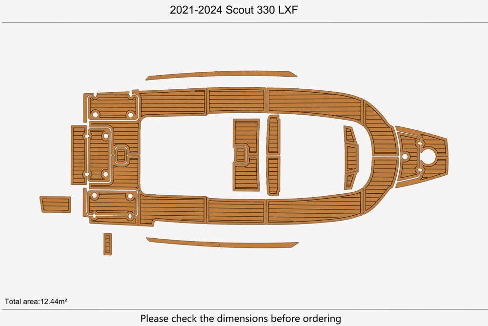 2021-2024 Scout 330 LXF Marine teak deck seadek EVA Foam Boat flooring