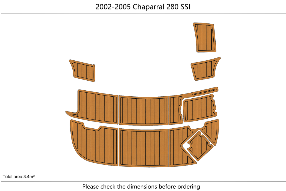 2002 CHAPARRAL 280 SSI Anti-slip mat Custom EVA teak marine deck flooring