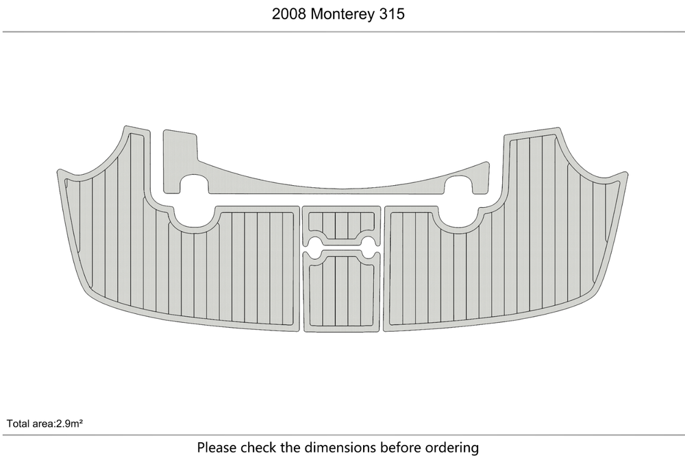 2008 Monterey 315 Marine teak deck EVA Foam Boat flooring