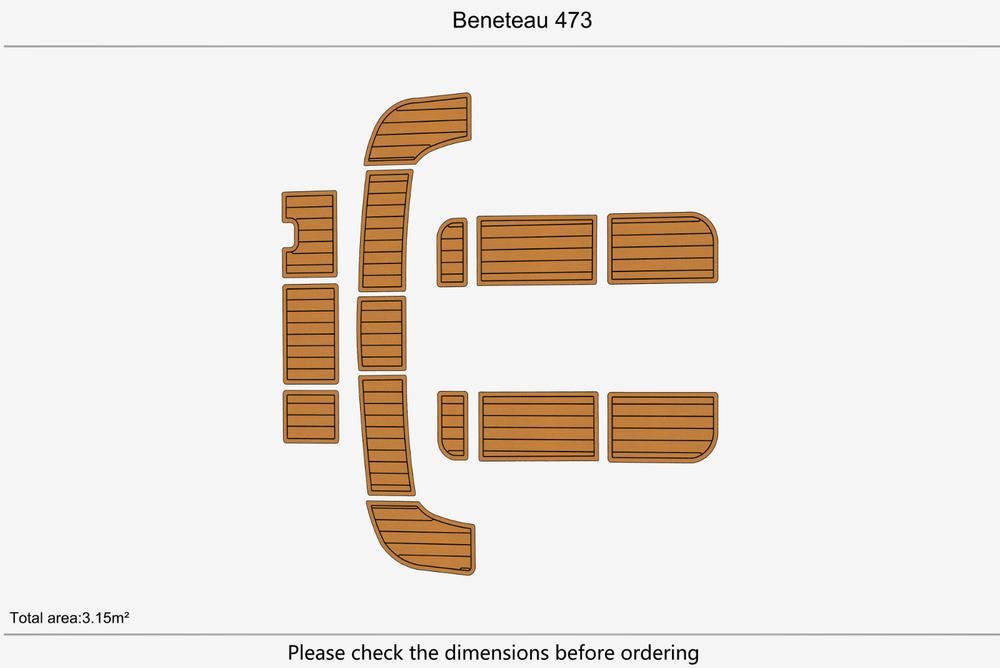 Beneteau 473 Marine teak deck EVA Foam Boat flooring
