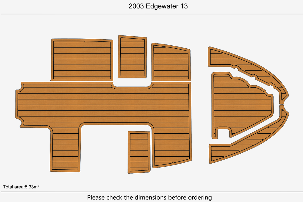 2003 Edgewater 13 Cockpit 1/4"6mm EVA Foam carpet marine floor