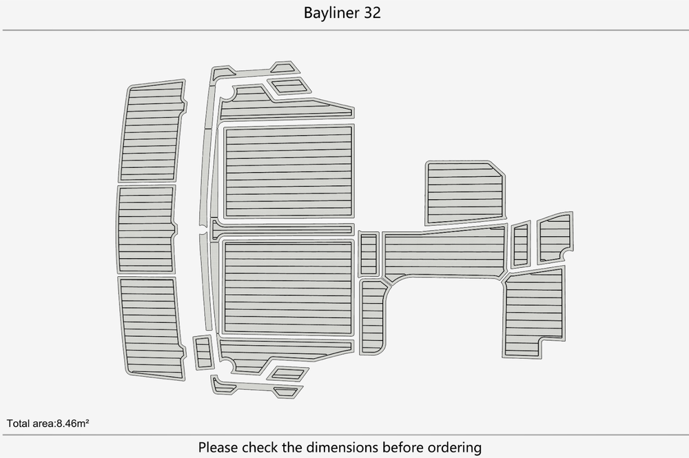 Bayliner 32 Anti-slip mat Custom EVA marine deck flooring