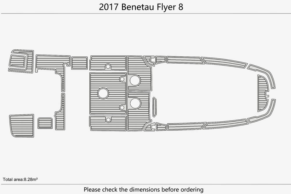 2017 Benetau Flyer 8 Marine teak deck EVA Foam Boat flooring