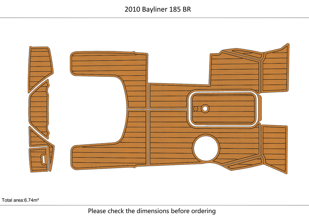 2010 Bayliner 185 BR Anti-slip mat Custom EVA marine deck flooring