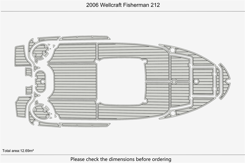 2006 Wellcraft 212 Fisherman Marine teak deck seadek EVA Foam Boat flooring