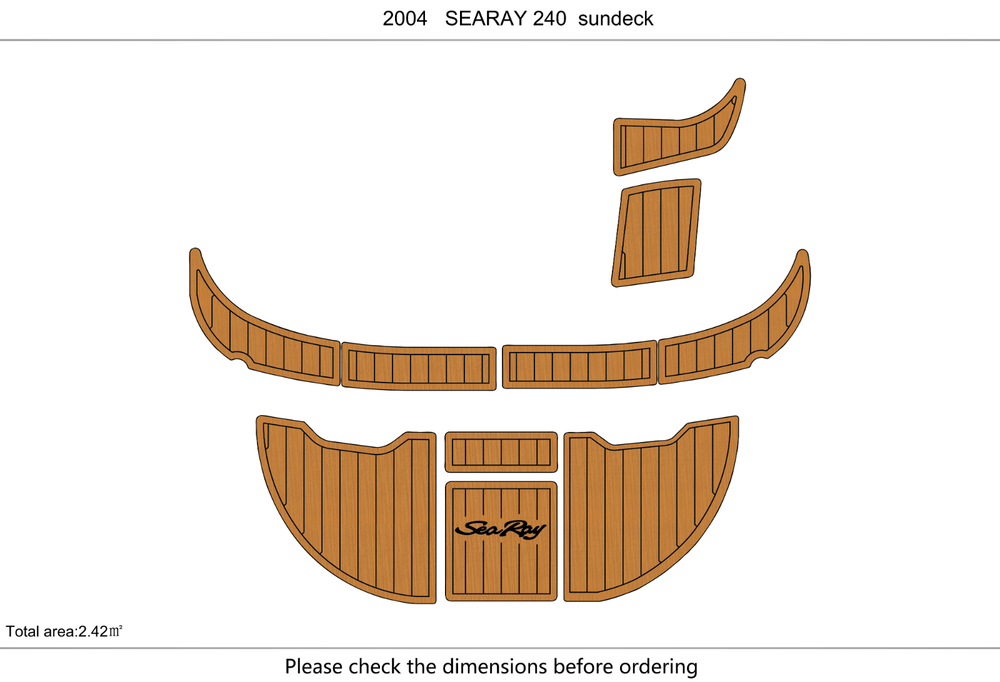 2000-2008 sea ray 240 sundeck swim platform 1/4" 6mm EVA foam floor