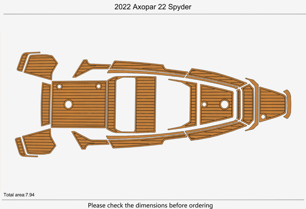 2022 axopar 22 Cockpit Swim platform 1/4"6mm EVA Foam floor