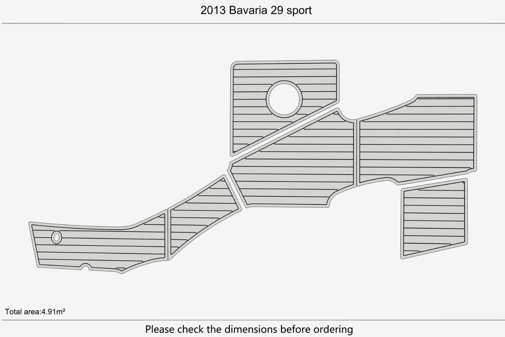 2013 Bavaria 29 sport Anti-slip mat Custom EVA faux teak marine flooring