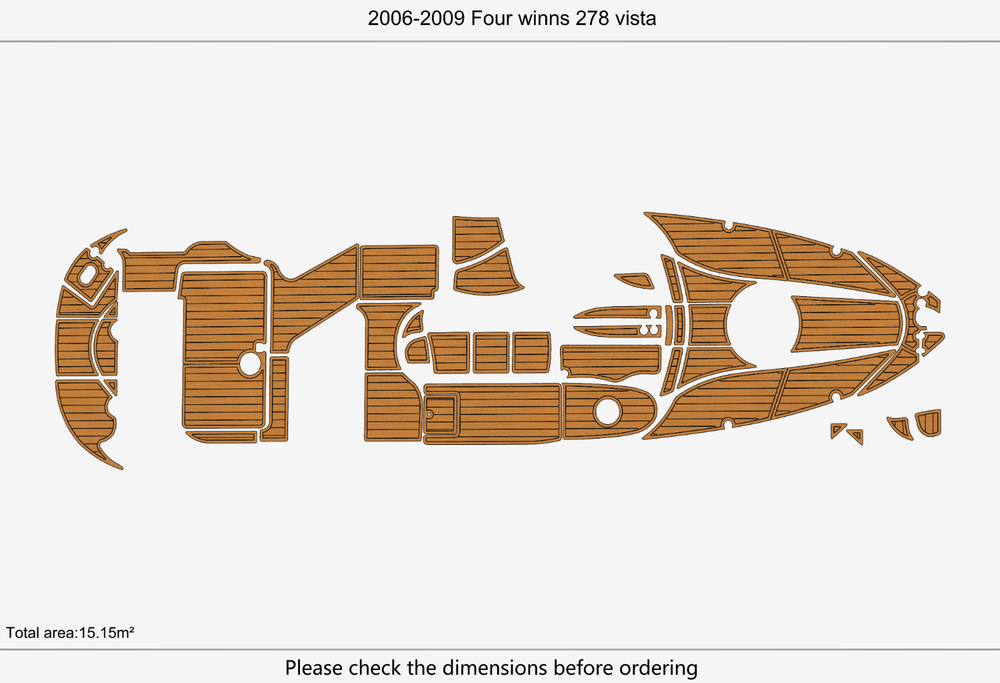 2006-2009 Four winns 278 vista Marine teak deck EVA Foam Boat flooring